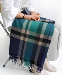 minia | 【洗える】ウールタッチやわらか大判ストール ＜ チェック・無地 ＞　◆(ストール/ショール)