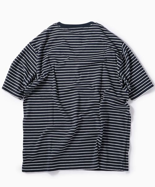 Champion(チャンピオン)の「Champion×SHIPS: 別注 ウォッシュドコットン ボーダー Vネック Tシャツ(Tシャツ/カットソー・メンズ・ホワイト/ブラック/ネイビー・SMALL/MEDIUM/LARGE)」の18枚目の写真