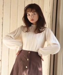 one after another NICE CLAUP | ドットチュールシアートップス(Tシャツ/カットソー)