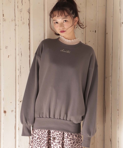 one after another NICE CLAUP（ワンアフターアナザーナイスクラップ）の「ドットチュールシアートップス（Tシャツ/カットソー・レディース・オフホワイト/ライトベージュ/グリーン系その他・FREE）」の6枚目の写真