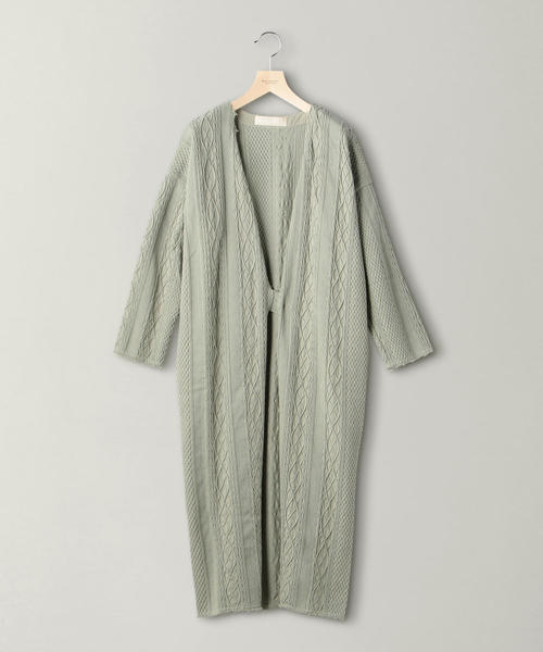 BEAUTY&YOUTH UNITED ARROWS（ビューティーアンドユースユナイテッドアローズ）の「＜R JUBILEE＞ケーブルコートΨ（その他アウター・レディース・オフホワイト/ライム・FREE）」の3枚目の写真