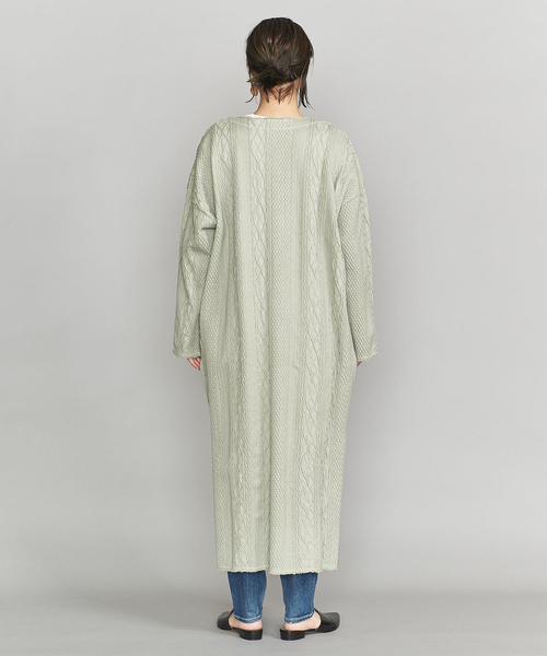 BEAUTY&YOUTH UNITED ARROWS（ビューティーアンドユースユナイテッドアローズ）の「＜R JUBILEE＞ケーブルコートΨ（その他アウター・レディース・オフホワイト/ライム・FREE）」の6枚目の写真