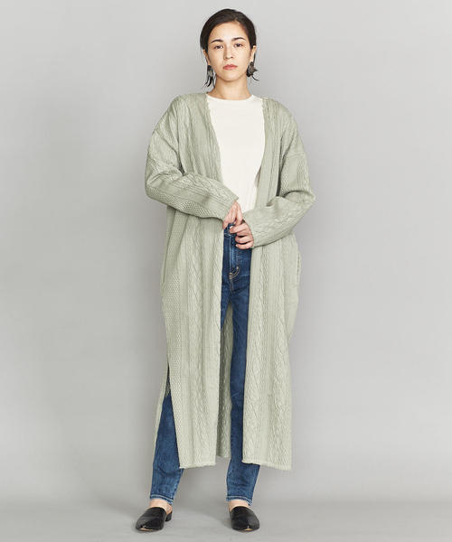 BEAUTY&YOUTH UNITED ARROWS（ビューティーアンドユースユナイテッドアローズ）の「＜R JUBILEE＞ケーブルコートΨ（その他アウター・レディース・オフホワイト/ライム・FREE）」の11枚目の写真