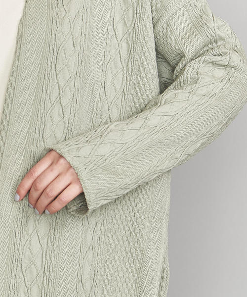 BEAUTY&YOUTH UNITED ARROWS（ビューティーアンドユースユナイテッドアローズ）の「＜R JUBILEE＞ケーブルコートΨ（その他アウター・レディース・オフホワイト/ライム・FREE）」の13枚目の写真