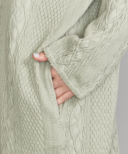 BEAUTY&YOUTH UNITED ARROWS（ビューティーアンドユースユナイテッドアローズ）の「＜R JUBILEE＞ケーブルコートΨ（その他アウター・レディース・オフホワイト/ライム・FREE）」の14枚目の写真
