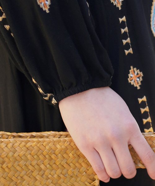 刺繍ロングワンピース ワンピース Bab Jeloud バブブージュルード のファッション Bou Bou セール ワンピース ｗｅｂ限定