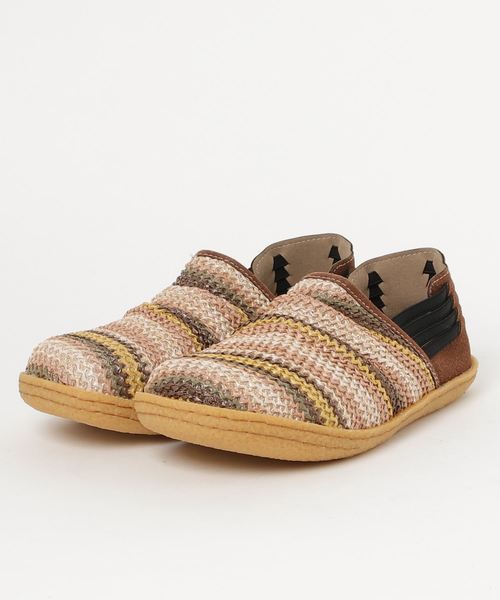 チャイハネ（チャイハネ）の「【チャイハネ】カラフルボーダーワラチ風スリッポン メンズサイズ（スリッポン・メンズ・ブラック/ブラウン/ワインレッド・M/L）」の8枚目の写真