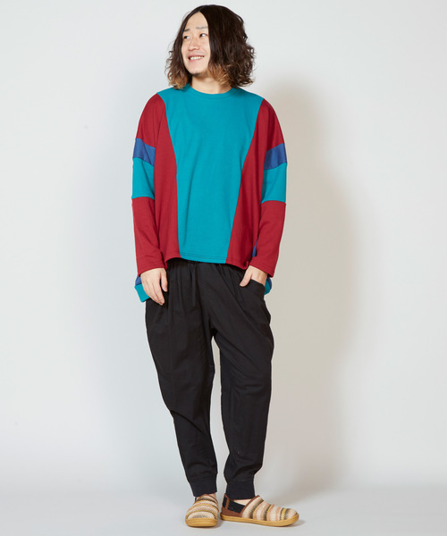 チャイハネ（チャイハネ）の「【チャイハネ】カラフルボーダーワラチ風スリッポン メンズサイズ（スリッポン・メンズ・ブラック/ブラウン/ワインレッド・M/L）」の13枚目の写真