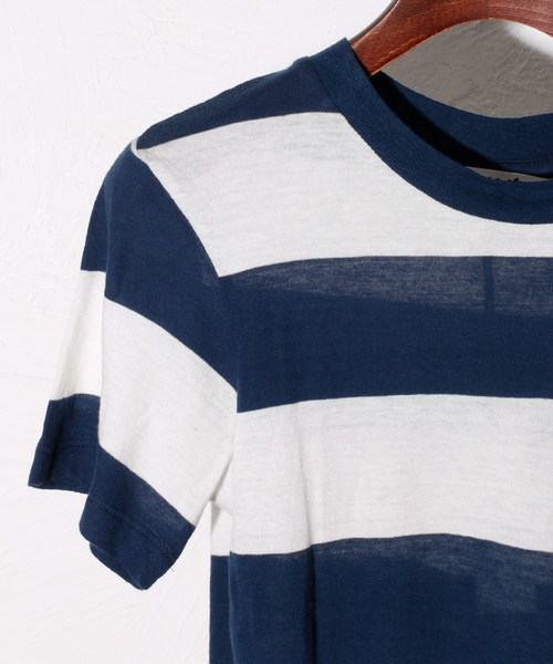 tシャツ ROLLAS ローラス / BIG STRIPE TEE ボックスストライプボーダーTシャツ / RO12939 レディース ROLLAS ローラス / BIG STRIPE TEE ボックスストライプボーダーT