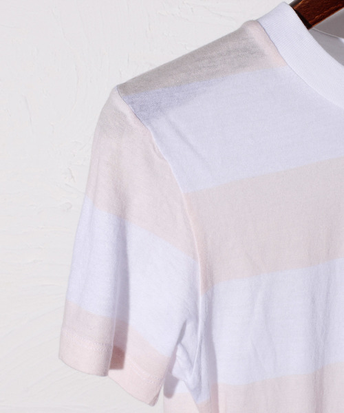 ROLLA'S（ローラス）の「ROLLAS ローラス / BIG STRIPE TEE ボックスストライプボーダーTシャツ / RO12939（Tシャツ/カットソー・レディース・ホワイト×ネイビー/ホワイト×ピンク・S）」の8枚目の写真