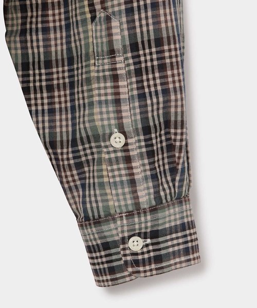 PENDLETON（ペンドルトン）の「【PENDLETON】別注バンドカラーシャツ（シャツ/ブラウス・メンズ・グリーン系その他/ブルー系その他・M/L）」の4枚目の写真