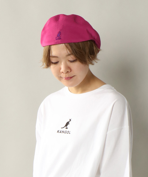 KANGOL（カンゴール）の「KANGOL Tropic 504 Ventair（ハンチング/ベレー帽・レディース・ホワイト/ブラック/ネイビー/ピンク/ゴールド・M/L）」の4枚目の写真