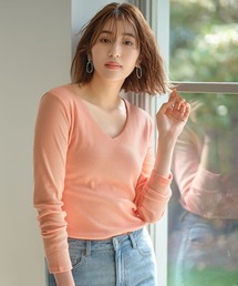 [ S M L XL ] 選べるタイプの細リブ長袖Tシャツ