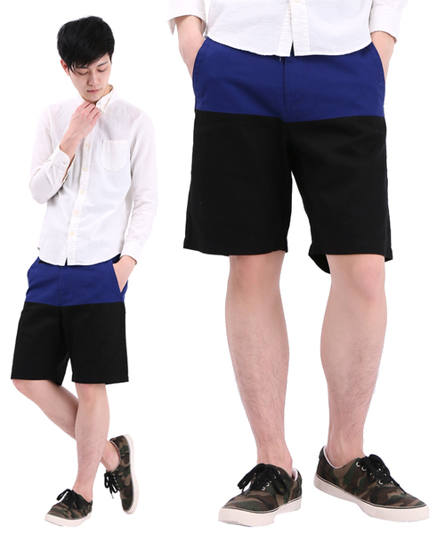 WEGO（ウィゴー）の「WEGO/バイカラーショーツ（チノパンツ・メンズ・ホワイト/ブルー/イエロー/グリーン/ワイン/ブラック/ターコイズブルー/グレー・MEDIUM/LARGE）」の6枚目の写真