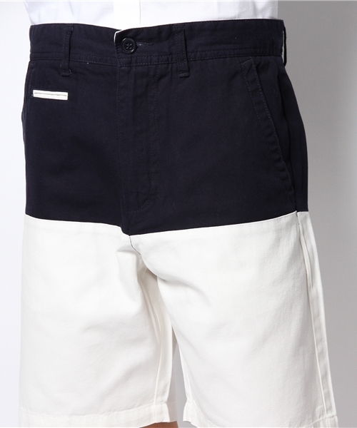 WEGO（ウィゴー）の「WEGO/バイカラーショーツ（チノパンツ・メンズ・ホワイト/ブルー/イエロー/グリーン/ワイン/ブラック/ターコイズブルー/グレー・MEDIUM/LARGE）」の10枚目の写真