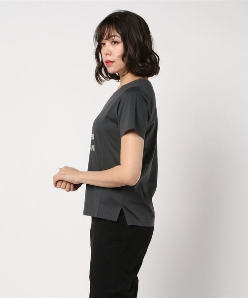 Petit Honfleur(プチオンフルール)の「◇カタログ掲載◇ロゴプリントTシャツ(Tシャツ/カットソー・レディース・ホワイト/チャコールグレー/ネイビー/マスタード・L size/M size)」の5枚目の写真