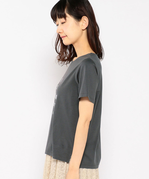 Petit Honfleur(プチオンフルール)の「◇カタログ掲載◇ロゴプリントTシャツ(Tシャツ/カットソー・レディース・ホワイト/チャコールグレー/ネイビー/マスタード・L size/M size)」の22枚目の写真