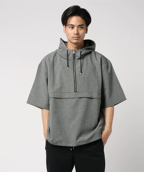 おしゃれスタ(オシャレスタ)の「ビッグシルエットプルオーバーアノラックシャツ(IR)(シャツ/ブラウス・メンズ・ブラック/グレー/その他/その他1・M/L/XL)」の13枚目の写真