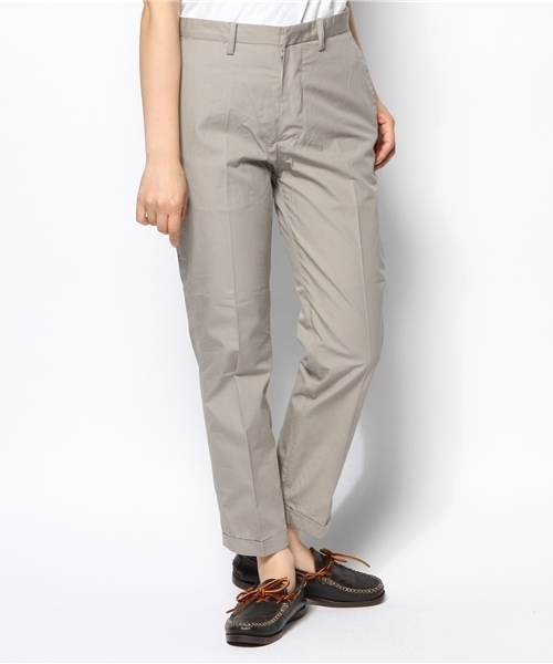 BEAMS BOY（ビームスボーイ）の「○BEAMS BOY / SOLID スラックス 9分丈（スラックス・レディース・ベージュ/グレー/グリーン/ブルー/ネイビー・1/0）」の2枚目の写真