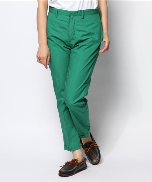 BEAMS BOY（ビームスボーイ）の「○BEAMS BOY / SOLID スラックス 9分丈（スラックス・レディース・ベージュ/グレー/グリーン/ブルー/ネイビー・1/0）」の4枚目の写真