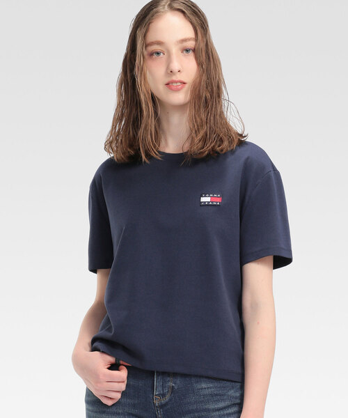  Jeans バッジロゴ ストライプ 半袖 Tシャツ 送関込 Tommy Jeans バッジロゴ ストライプ 半袖 Tシャツ 送関込