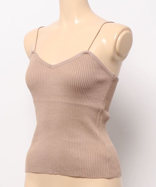 fifth(フィフス)の「リブニットストリングキャミソール(キャミソール・レディース・グレー/アイボリー/モカ・MEDIUM)」の4枚目の写真