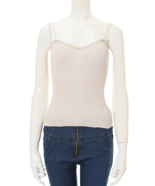 fifth(フィフス)の「リブニットストリングキャミソール(キャミソール・レディース・グレー/アイボリー/モカ・MEDIUM)」の13枚目の写真