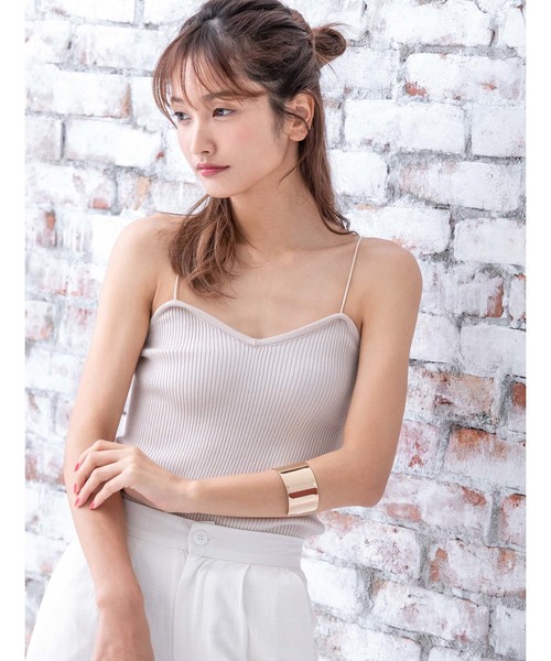 fifth(フィフス)の「リブニットストリングキャミソール(キャミソール・レディース・グレー/アイボリー/モカ・MEDIUM)」の14枚目の写真