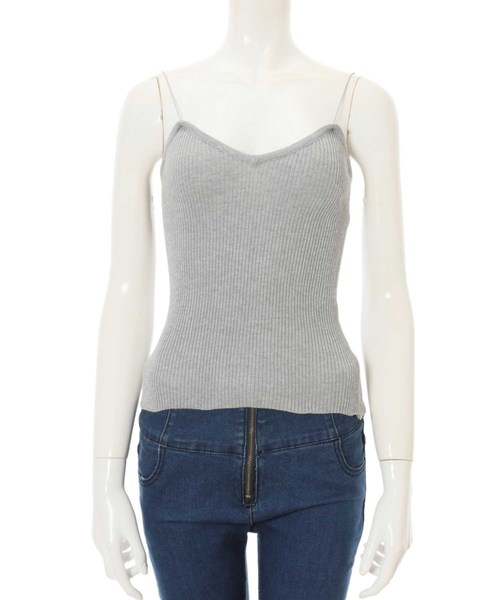 fifth(フィフス)の「リブニットストリングキャミソール(キャミソール・レディース・グレー/アイボリー/モカ・MEDIUM)」の22枚目の写真