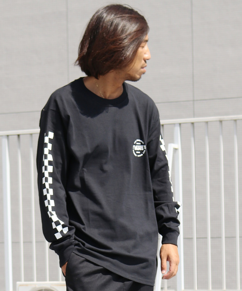 VANS(バンズ)の「VANS/ヴァンズ Checker L/S T-Shirt(Tシャツ/カットソー・メンズ・ホワイト/ブラック/ネイビー・M/L/XL/S)」の14枚目の写真