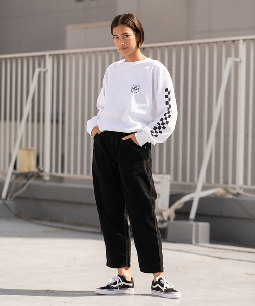 VANS(バンズ)の「VANS/ヴァンズ Checker L/S T-Shirt(Tシャツ/カットソー・メンズ・ホワイト/ブラック/ネイビー・M/L/XL/S)」の15枚目の写真