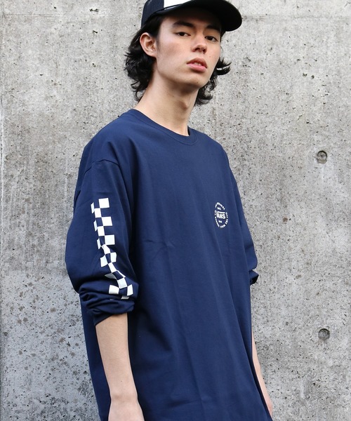 VANS(バンズ)の「VANS/ヴァンズ Checker L/S T-Shirt(Tシャツ/カットソー・メンズ・ホワイト/ブラック/ネイビー・M/L/XL/S)」の22枚目の写真