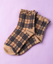 WEGO | WEGO/細リボン付きチェックソックス(ソックス/靴下)