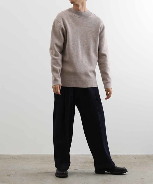 ADAM ET ROPE'(アダムエロペ)の「【フクエー】モックネックニット(ニット/セーター・メンズ・ベージュ/ブラウン・S/M/L)」の13枚目の写真