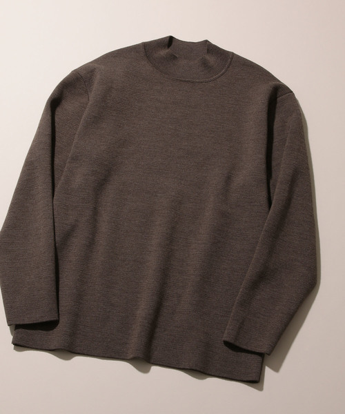 ADAM ET ROPE'(アダムエロペ)の「【フクエー】モックネックニット(ニット/セーター・メンズ・ベージュ/ブラウン・S/M/L)」の11枚目の写真