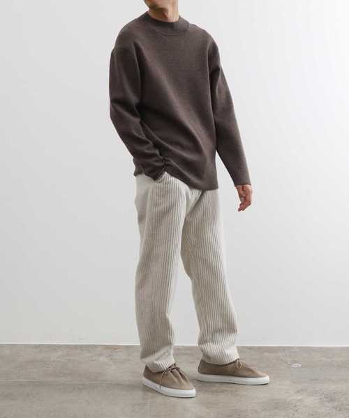 ADAM ET ROPE'(アダムエロペ)の「【フクエー】モックネックニット(ニット/セーター・メンズ・ベージュ/ブラウン・S/M/L)」の12枚目の写真