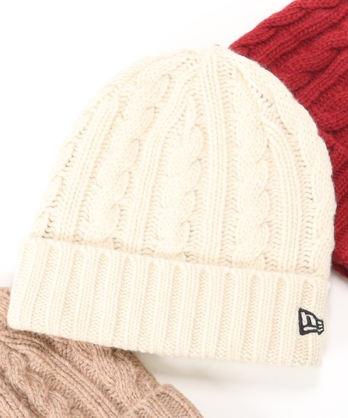 NEW ERA（ニューエラ）の「ニューエラ ニット帽 カフ WOOL BLEND LOW GAUGE NEW ERA（ニットキャップ/ビーニー・メンズ・ブラック/ベージュ/ネイビー/アイボリー/レッド系その他/チャコール/ピンク系その他/ブルー/グレー/ダークグリーン/ブラウン/ネイビー系/ブラウン系/プラム/グリーン/ダークグレー/ライトブルー/グレー系その他・FREE）」の2枚目の写真