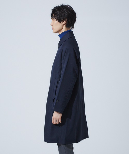 ABAHOUSE GRAY(アバハウスグレイ)の「【展開店舗限定】ツイルシングルラグランコート(ステンカラーコート・メンズ・ベージュ/ダークネイビー・46/48/50)」の4枚目の写真