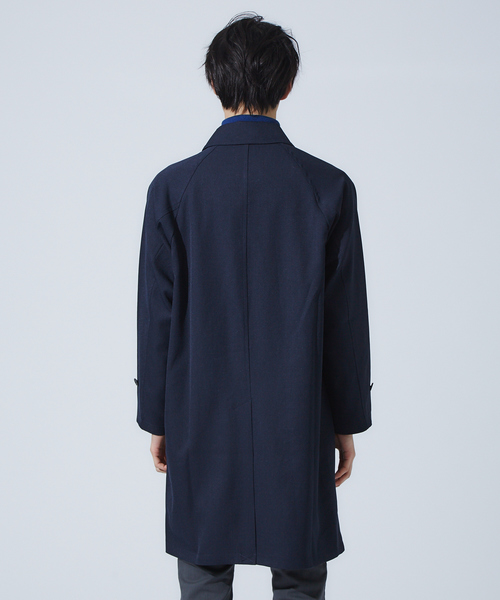 ABAHOUSE GRAY(アバハウスグレイ)の「【展開店舗限定】ツイルシングルラグランコート(ステンカラーコート・メンズ・ベージュ/ダークネイビー・46/48/50)」の5枚目の写真