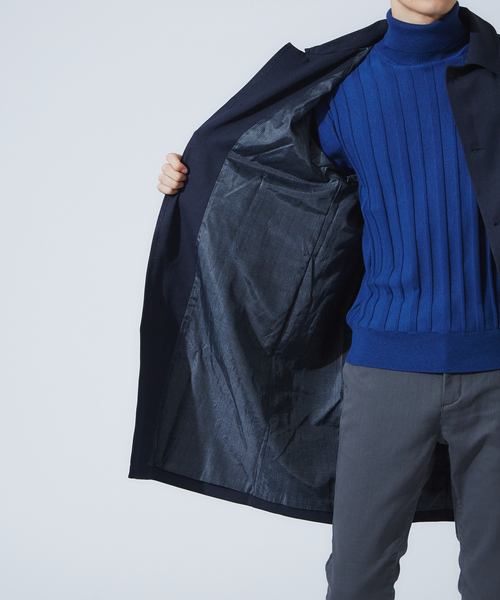 ABAHOUSE GRAY(アバハウスグレイ)の「【展開店舗限定】ツイルシングルラグランコート(ステンカラーコート・メンズ・ベージュ/ダークネイビー・46/48/50)」の6枚目の写真