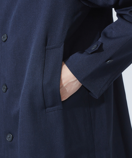 ABAHOUSE GRAY(アバハウスグレイ)の「【展開店舗限定】ツイルシングルラグランコート(ステンカラーコート・メンズ・ベージュ/ダークネイビー・46/48/50)」の10枚目の写真