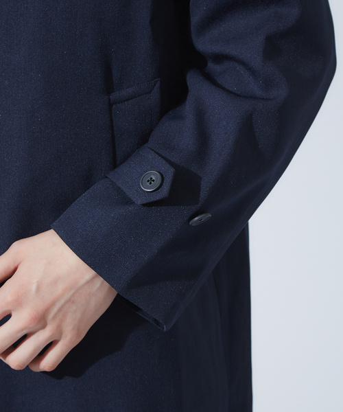 ABAHOUSE GRAY(アバハウスグレイ)の「【展開店舗限定】ツイルシングルラグランコート(ステンカラーコート・メンズ・ベージュ/ダークネイビー・46/48/50)」の11枚目の写真