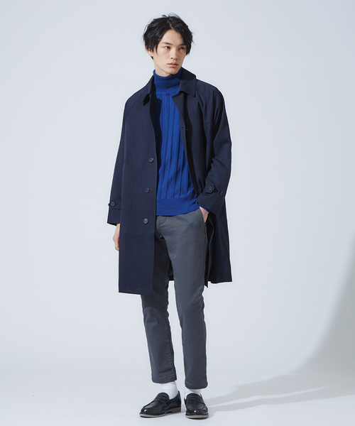ABAHOUSE GRAY(アバハウスグレイ)の「【展開店舗限定】ツイルシングルラグランコート(ステンカラーコート・メンズ・ベージュ/ダークネイビー・46/48/50)」の12枚目の写真