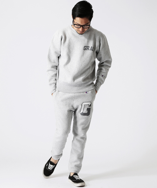 BEAMS CHAMPION リバースウィーブ クルーネック スウェット グレー REVERSE WEAVE チャンピオン Champion ビームス BEAMS リバース