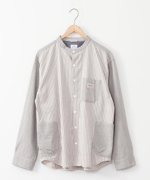 SMITH'S（スミス）の「SMITH'S別注バンドカラー長袖シャツ#（シャツ/ブラウス・メンズ・ホワイト/ベージュ・LARGE/SMALL/MEDIUM/X-LARGE）」の8枚目の写真