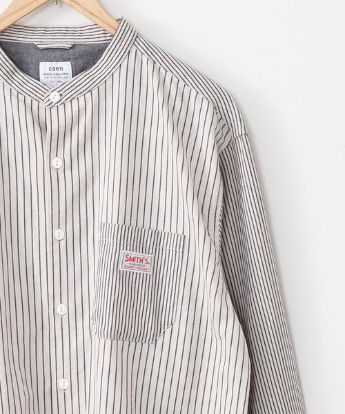 SMITH'S（スミス）の「SMITH'S別注バンドカラー長袖シャツ#（シャツ/ブラウス・メンズ・ホワイト/ベージュ・LARGE/SMALL/MEDIUM/X-LARGE）」の6枚目の写真