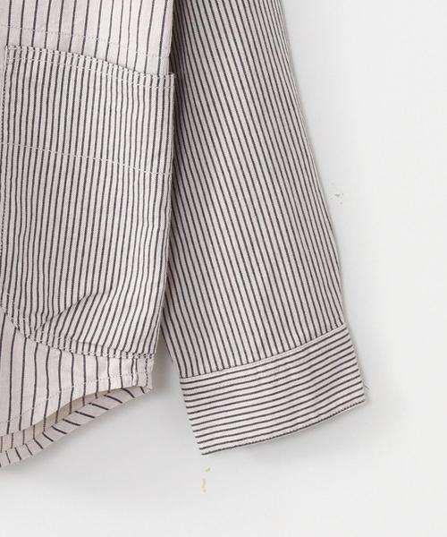 SMITH'S（スミス）の「SMITH'S別注バンドカラー長袖シャツ#（シャツ/ブラウス・メンズ・ホワイト/ベージュ・LARGE/SMALL/MEDIUM/X-LARGE）」の5枚目の写真