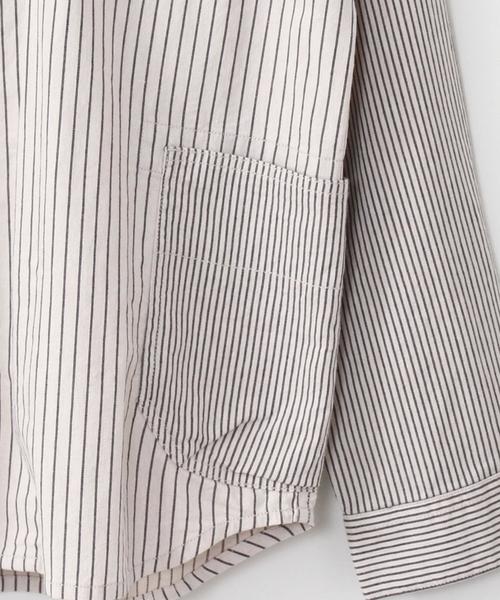 SMITH'S（スミス）の「SMITH'S別注バンドカラー長袖シャツ#（シャツ/ブラウス・メンズ・ホワイト/ベージュ・LARGE/SMALL/MEDIUM/X-LARGE）」の4枚目の写真