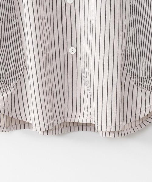 SMITH'S（スミス）の「SMITH'S別注バンドカラー長袖シャツ#（シャツ/ブラウス・メンズ・ホワイト/ベージュ・LARGE/SMALL/MEDIUM/X-LARGE）」の3枚目の写真