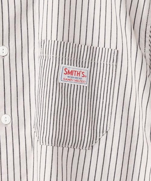SMITH'S（スミス）の「SMITH'S別注バンドカラー長袖シャツ#（シャツ/ブラウス・メンズ・ホワイト/ベージュ・LARGE/SMALL/MEDIUM/X-LARGE）」の16枚目の写真